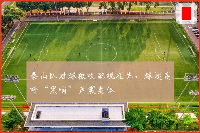 泰山队进球被吹犯规在先,球迷高呼“黑哨”声震奥体